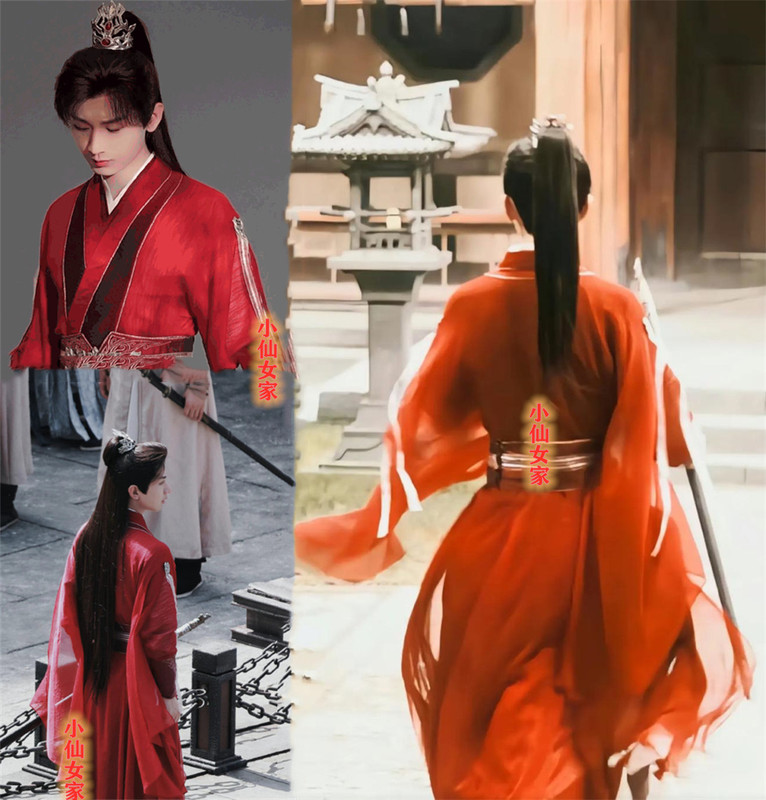 Cheng Yi's Lotus Tower Li Xiangyi-Style Cosplay Costume Hanfu Couple's Cross-Collar Martial Arts Performance Ancient Costume Battle Robe Cheng Yi's Lotus Tower Li Xiangyi-Style Cosplay Costume Hanfu Couple's Cross-Collar Martial Arts Performance Ancient Costume Battle Robe