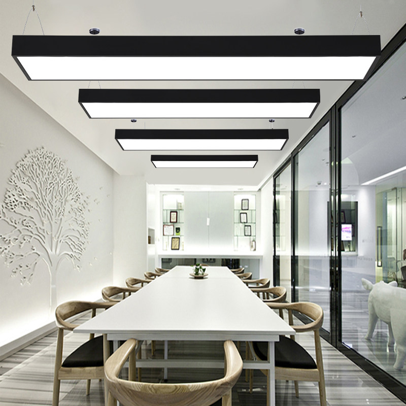 Shunguan office lamp led strip square chandelier modern simple white industrial style gym classroom lights