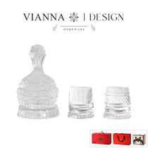 VIANNA丨Star Diamond·Gilb Rotating Crystal Decanter Set Home Beer Glass Whiskey Glass Gift