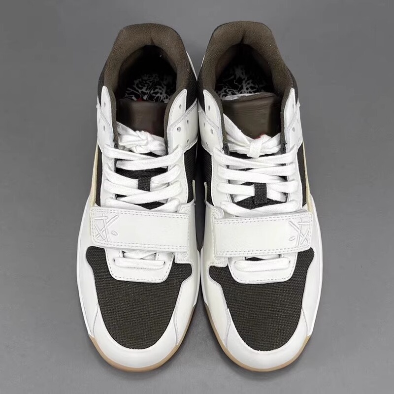 Travis Scott Jumpman Jack Co-Branded White and Yellow Retro Men's and Women's Basketball Sneakers Fz8117-100