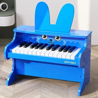 Синий стиль кролика [краска по дереву + бесплатные наклейки для заметок + бесплатная партитура для фортепиано]