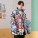 GENANX Lightning Trendy Brand 2023 Winter New Coat Coat Coat Jacket Warm Print Full Print Loose Casual Trend