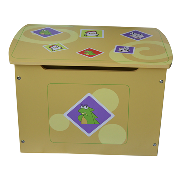 Large cartoon wooden toy box for children, storage stool, storage box, kindergarten locker, utility box, toolbox