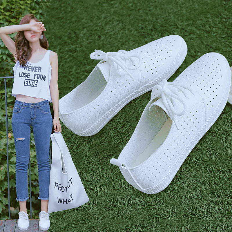 Summer new hollow ins tide breathable white shoes women's shoes all-match white shoes 2022 summer thin sneakers