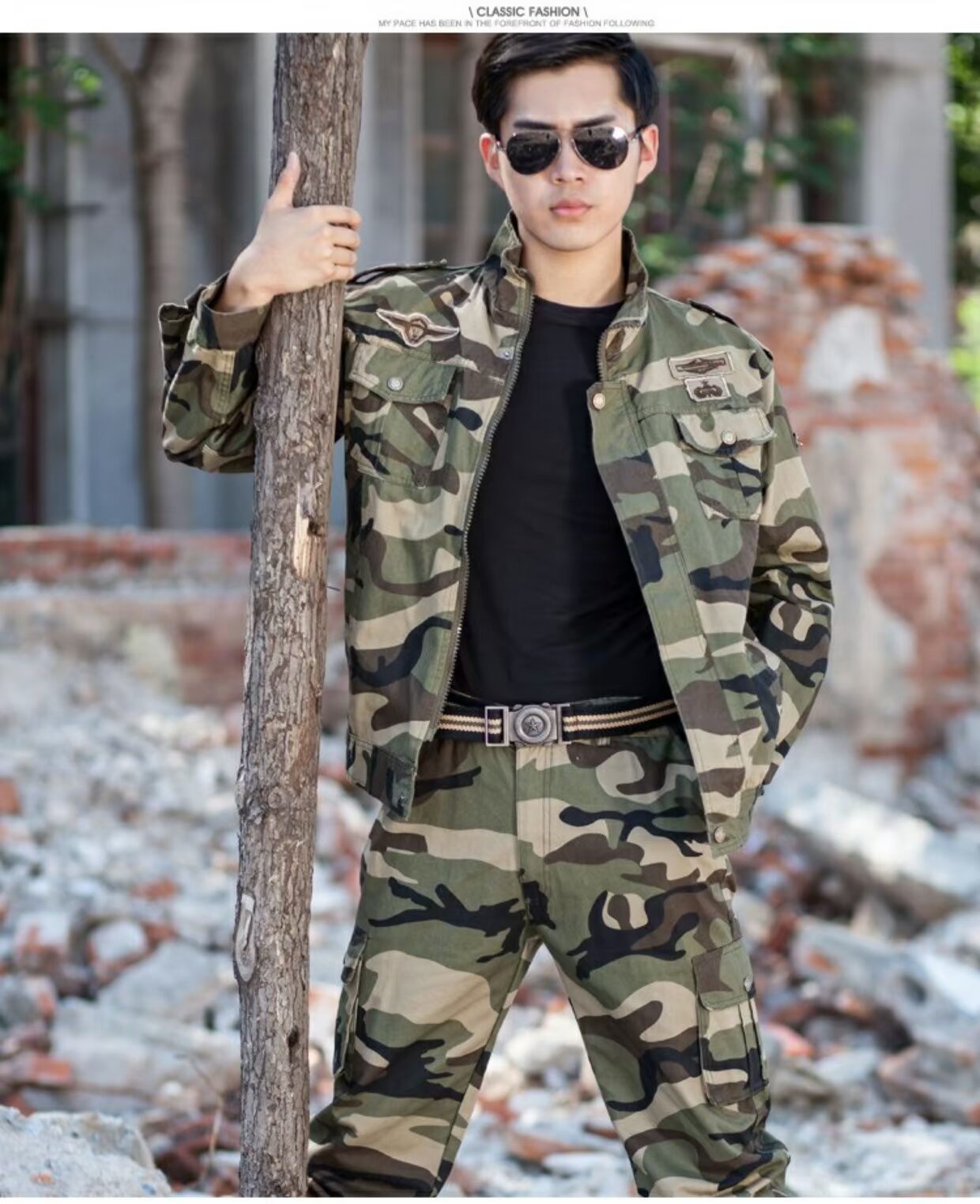 Weiyi ngụy trang phù hợp với nam giới dày ngụy trang chống ngụy trang quần áo lực lượng đặc biệt đồng phục tinh thần biển ngoài trời đam mê quân sự quần áo - Những người đam mê quân sự hàng may mặc / sản phẩm quạt quân đội dây thắt lưng quân đội
