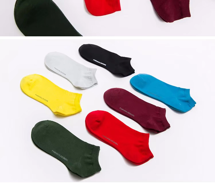 Của nam giới Màu 7th Socks Tuần Socks Cotton Mùa Xuân Hè Vớ Mỏng Hàn Quốc Xu Hướng