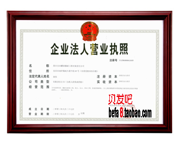 Business license Photo frame image frame wide edge three-in-one A4 frame A3 plastic photo frame wall registration certificate New version A3