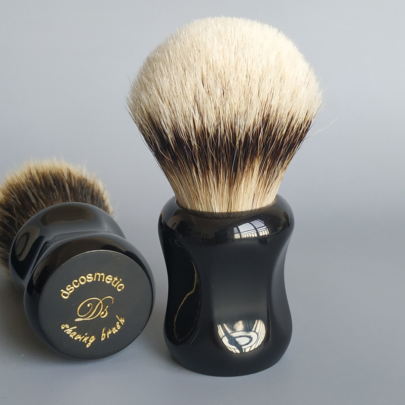 Dishi Men's Manzhouli Silver Tip Special Badger Hair Shaving Brush with Hexagonal Resin Handle and Shaving Soap Foam Brush Dishi Men's Manzhouli Silver Tip Special Badger Hair Shaving Brush with Hexagonal Resin Handle and Shaving Soap Foam Brush