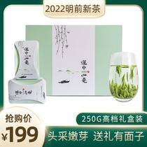 2022 Chinese New Years Ming Former Tea Shaanxi Han Zhongxian Meridian Green Tea Green Tea Nestling High Mountain Cloud Foggy Rich Selenium Tea Gift Box Dress