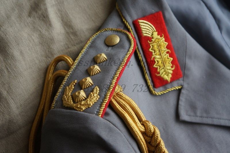 Bundeswehr Big BOSS identical open collar Four-pocket grey jacket jacket with collar-shoulder plate shoulder rope, etc.