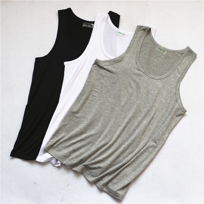 Model Men Vest Pure Cotton Stretch Stretch Stretch Fitness Sweater Fitness Sweater