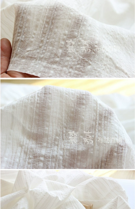 Vải cotton trắng, cotton jacquard, vải bong bóng, áo sơ mi nữ sân vườn, vải váy, vải quần áo trẻ em - Vải vải tự làm