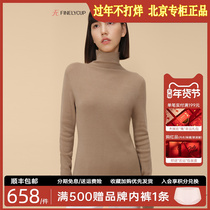 Vatican Capo Womens Bottom Shirt Wool Top Sheep Wool Turtleneck Soft Skin-Friendly Solid Color Long-sleeved Thin Velvet Warm