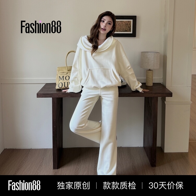 Gia Mina Straight-Leg Magic Pants·Low-Waist Fleece-Lined Soft Casual Slimming Flared Sweatpants Straight-Leg Long Pants for Women