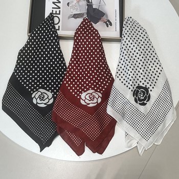 Polka dot rose small square scarf women's fashion decoration