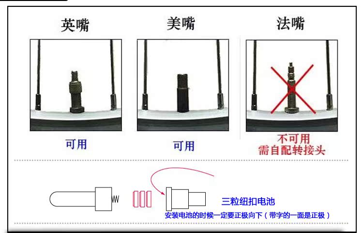 Eclairage pour vélo - feux de Valve - Ref 2399085 Image 5
