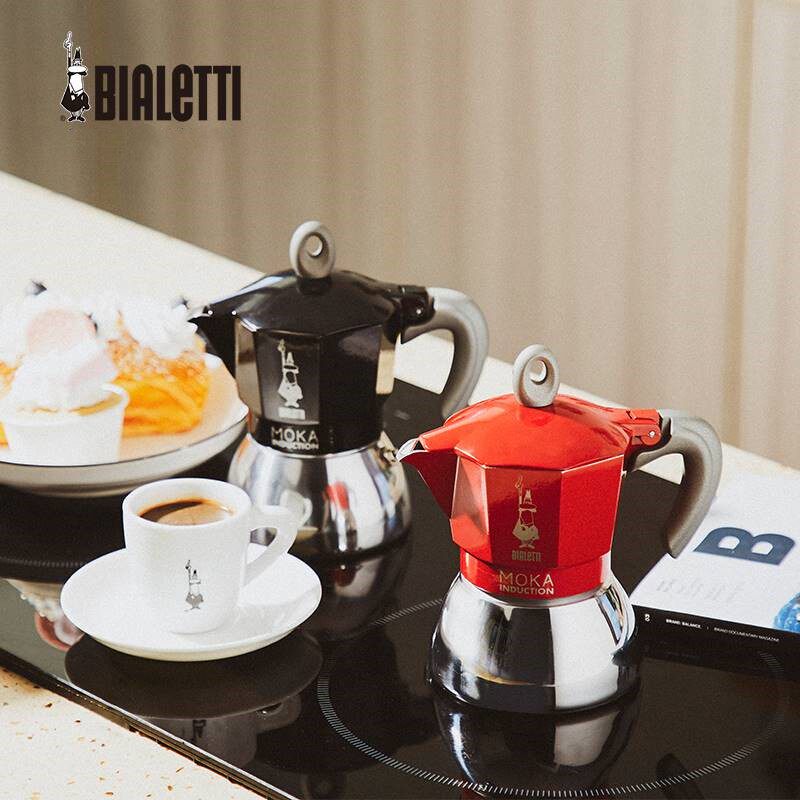 Bialetti Stainless Steel Moka Pot Induction Italian Hand-Brewed Coffee Pot Outdoor Camping 4 Cups Bialetti Stainless Steel Moka Pot Induction Italian Hand-Brewed Coffee Pot Outdoor Camping 4 Cups