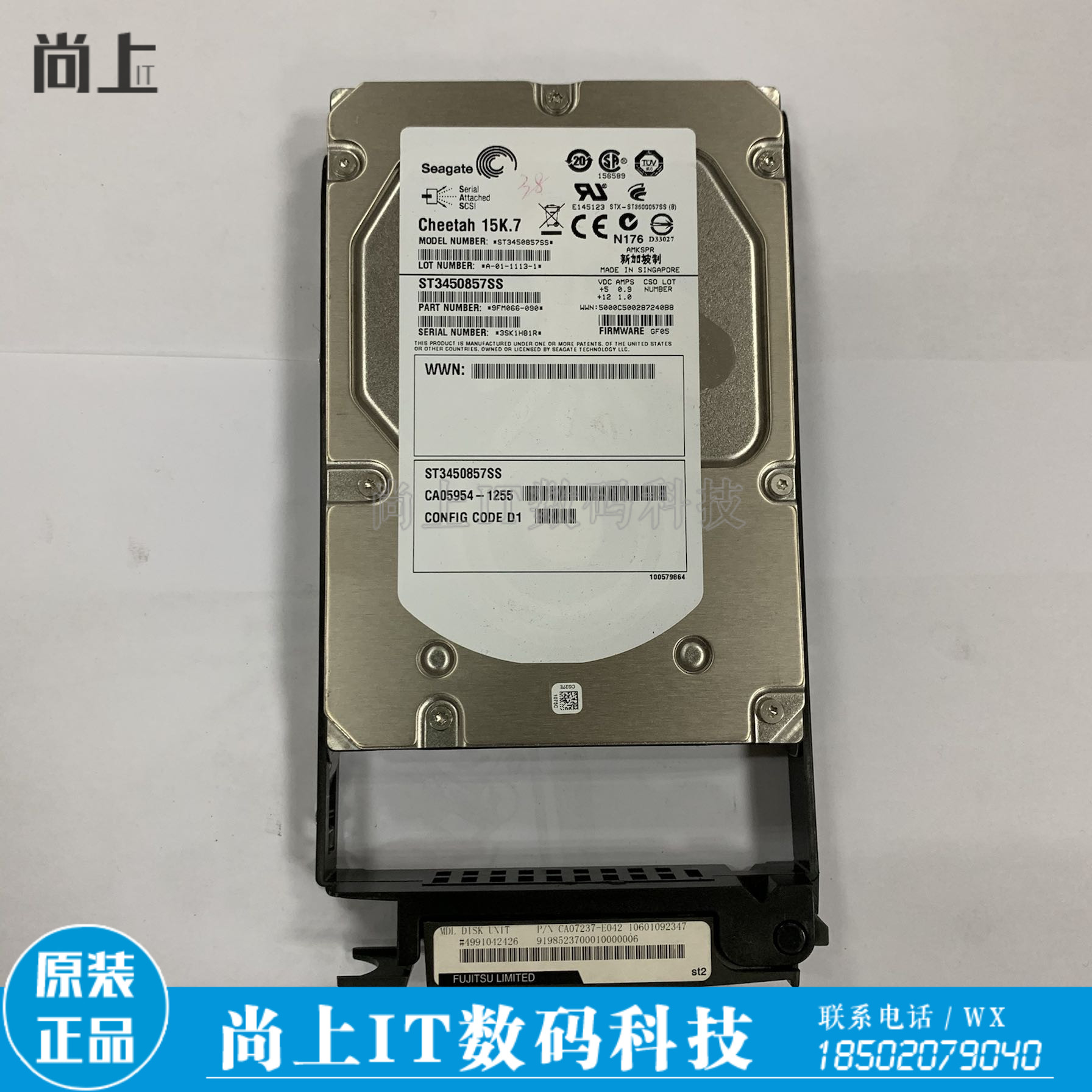 Original FUJITSU CA07237-E042 450G 15K 3 5 SAS DX60 DX80 HARD DRIVE