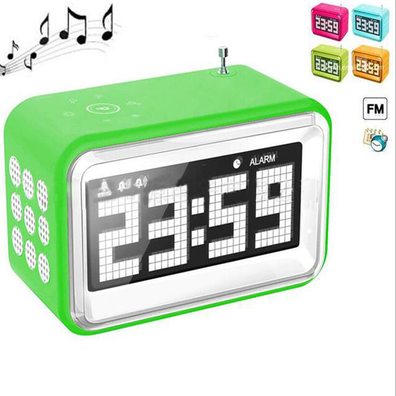Multifunction Bulimia Clock Radio Thermometer Student Headboard Creative Large Screen Liquid Crystal Backlight Long Bright Double Alarm Clock