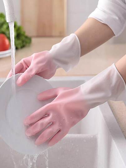 Dishwashing Magic Gloves, Waterproof and Durable, for Kitchen Chores, Washing Dishes, Vegetables, Clothes, Cleaning Tool, Rubber, Household Use