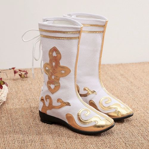 Сапоги национального исполнения взрослых, дети мужского и женского пола, Синьцзян Монгольский монгольский тибетский тибетский танцевальный туфли