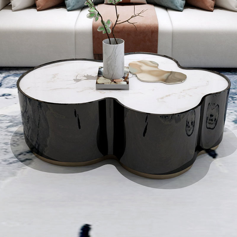 New Chinese light lavish marble tea table combination brief postmodern minimalist living-room small family-type tea table customizable