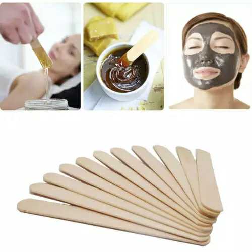 100 pieces of wood spatula Good quality burr-free small wooden board beauty shaving stick Wood chip hair removal ice cream stick