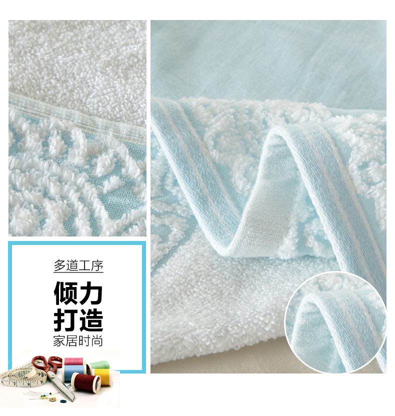 Khăn bông thêu hai lớp kết hợp với gạc màu tinh khiết Vỏ gối hai mặt tăng 50 * 80cm vỏ ga gối