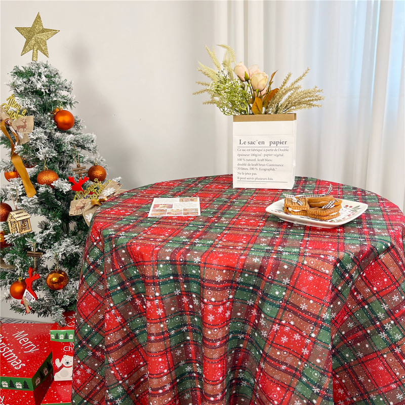 Christmas Tablecloth ins Red Plaid Tablecloth Rectangular Photo Prop High-End Vintage Coffee Table Cloth Table Cover Christmas Tablecloth ins Red Plaid Tablecloth Rectangular Photo Prop High-End Vintage Coffee Table Cloth Table Cover