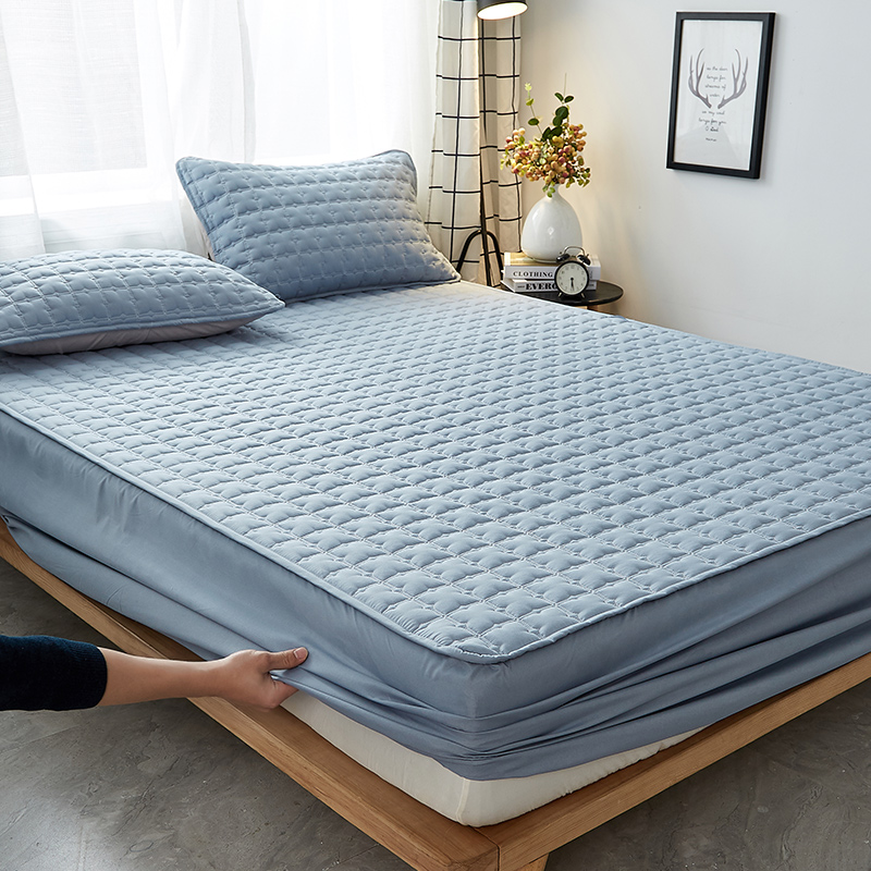 Pure Cotton Bed Bag Single Piece Clip Cotton Thickened Mat Bed Cushion Beds Bunk Bed Cover Bed Cover Brown Cushion Cover Anti Slip Detachable