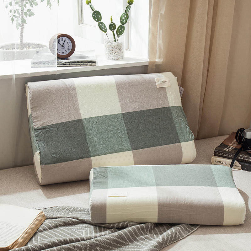 A class yarn-dyed washed cotton latex pillowcases a pair of pillowcases single single 60x40cm pure cotton cotton children