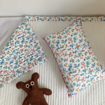 ins vintage printed fawn quilt cotton pad breathable mat double-sided comfortable cover blanket photography quilt