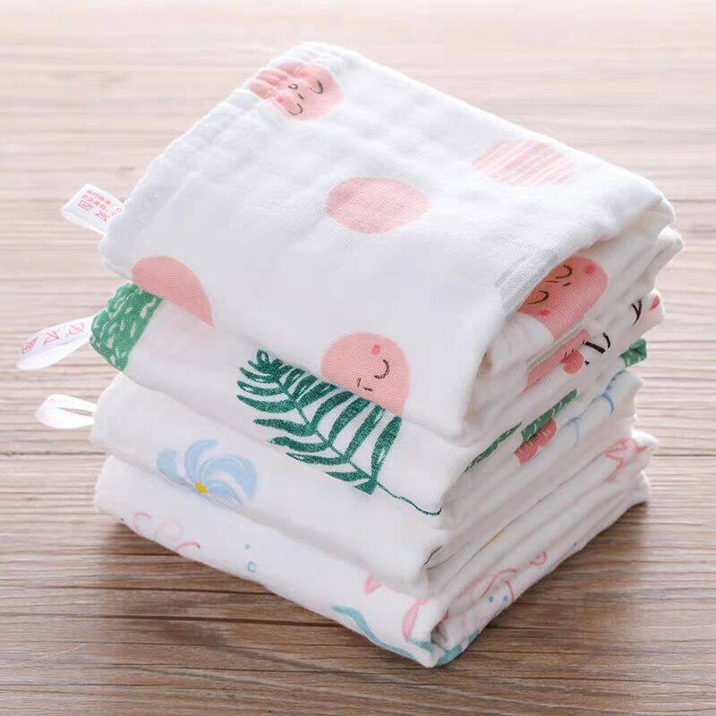 Pure cotton gauze towel baby wash towel baby bath towel six floors high density supersoft newborn child's square towel handkerchief