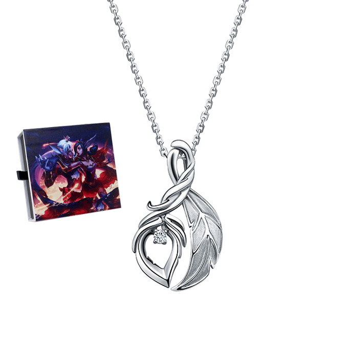 LoL League Lo and Xia Necklace Love Story Pure Silver Xia Loo Pendant Pendant Lovers Girlfriend 7 New Year's Gift