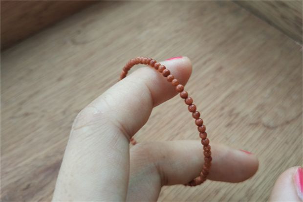 Mùa thu dày 2 mm siêu mịn tự nhiên olivine malachite xanh chalcedony sa thạch đỏ vòng tay mã não vòng chân - Vòng chân lắc chân vàng tây