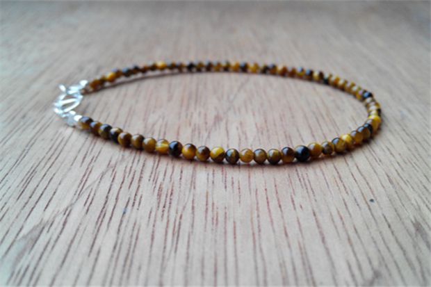 Mùa thu dày 2 mm siêu mịn tự nhiên olivine malachite xanh chalcedony sa thạch đỏ vòng tay mã não vòng chân - Vòng chân lắc chân vàng tây