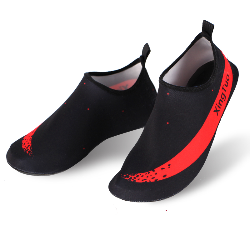 Fashion Graffiti Men And Women's Seaside Beach Holiday Snorkeling Shoes Socks Non-slip Soft Bottom Swimming Diving SKIN COMFORT