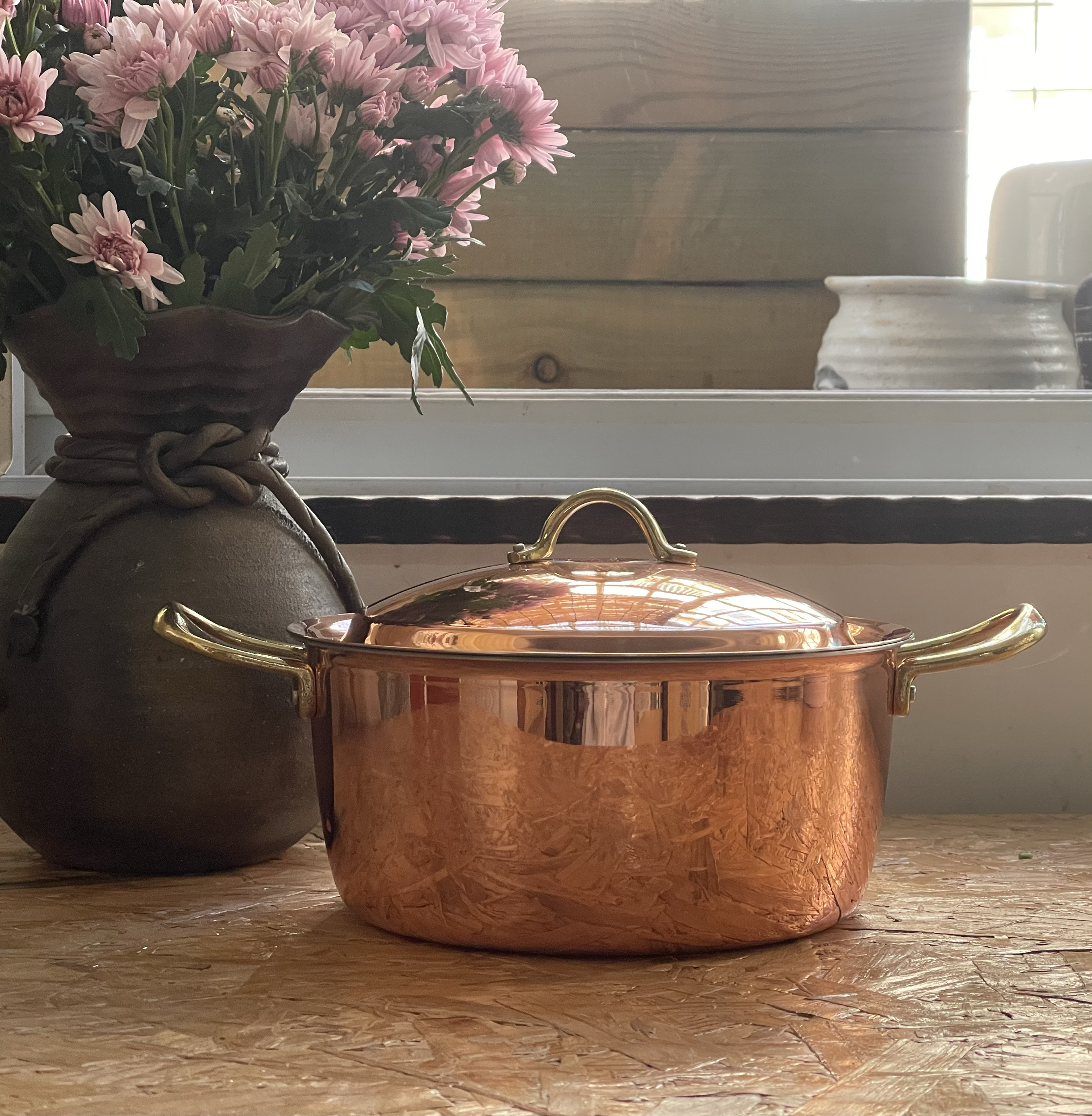 日本新光堂COPPER100铜制双耳带盖圆锅：厨房中的艺术品--淘宝好物网