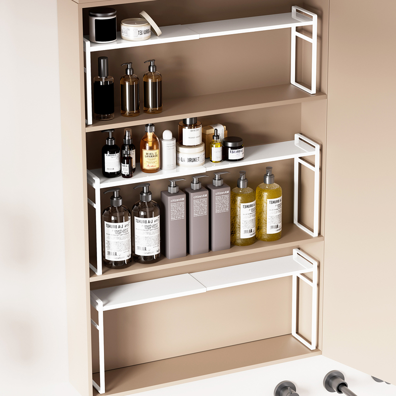 Bathroom Mirror Cabinet Internal Partition Storage Box Organizer Shelf for Cosmetics, Narrow Retractable Model Bathroom Mirror Cabinet Internal Partition Storage Box Organizer Shelf for Cosmetics, Narrow Retractable Model
