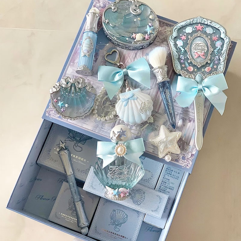 Huazhixiaoギフトボックス化粧品メイクアップセットシェルパールギフトボックスセットゼリーシーフルギフトボックス