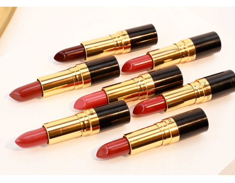 American Revlon Revlon Lipstick Black Tube Lipstick Matte Lasting Moisturising Not Decolorizing Bean Paste 225 Aunt Color - Son môi black rouge half n half water velvet