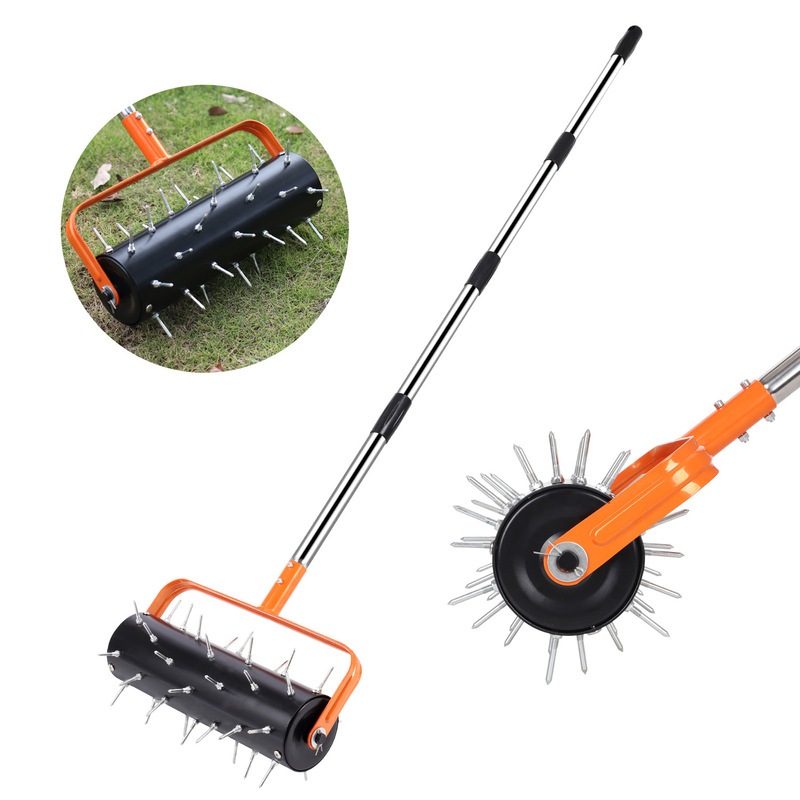 Amazon's New Rolling Lawn Aerator, Oxygenator, Aerator, Soil Loosener, and Gardening Tool Amazon's New Rolling Lawn Aerator, Oxygenator, Aerator, Soil Loosener, and Gardening Tool