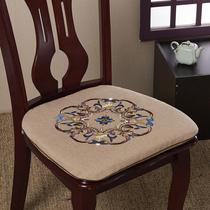 Chair cushion summer cushion strap thickened cushion solid wood chair cushion non-slip seat cushion strap strap detachable and washable