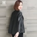2019 thu đông mới áo khoác nữ bong bóng da Hained Sheep leather đơn da ngắn phiên bản Hàn Quốc của áo khoác da lỏng lẻo - Quần áo da áo khoác da nữ giá rẻ Quần áo da