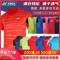 Clearance sale YONEX badminton suit Short sleeve mens sports t-shirt yy quick-drying training clothes summer