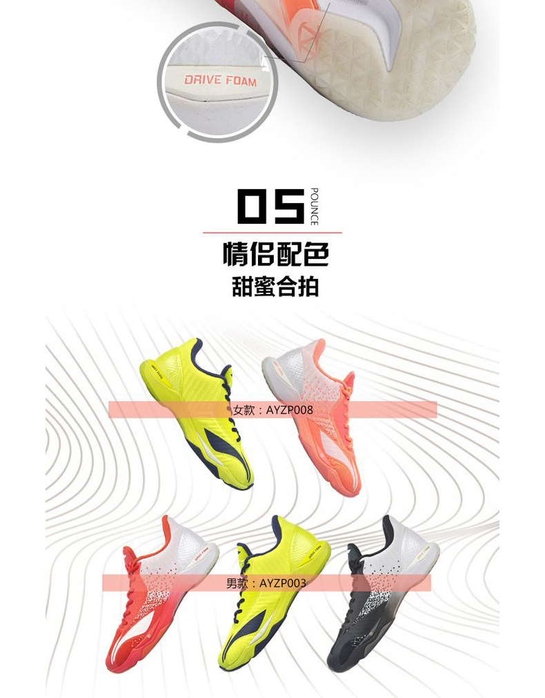 2019 Li Ning giày cầu lông chính hãng dành cho nam và nữ để tấn công SE sốc hấp thụ chuyên nghiệp thi đấu thể thao cấp độ thể thao AYZP008 - Giày cầu lông giày the thao nam giá rẻ