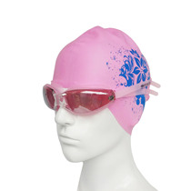 Silicone swimming cap Fashion womens long hair special printing swimming cap plus waterproof hair care ear protection swimming cap