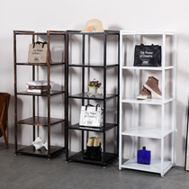 Clothing store multi-layer shelf Bag display rack Coat rack Shoe rack Womens store floor-to-ceiling golden display rack