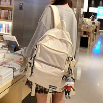 ins wind nylon double shoulder bag large capacity light and durable 100 hitch first school high school student school bag female campus student
