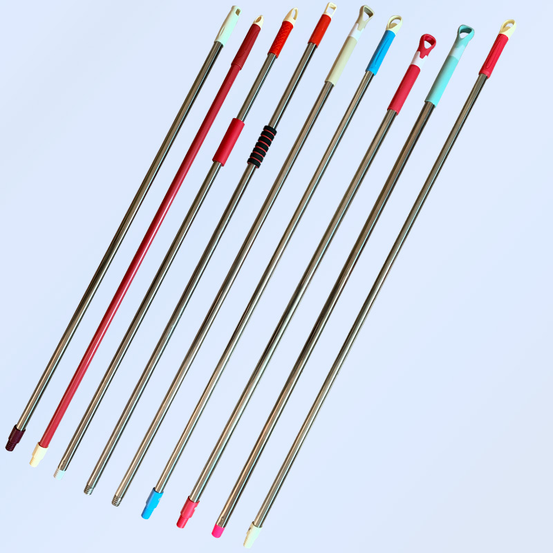 Stainless steel old-fashioned mop handle mop threaded rod accessories replacement lengthened and thickened mop rod household tradition